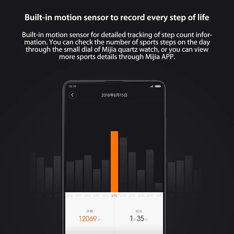 Mijia кварцевые Смарт-часы 3ATM водостойкий шагомер чехол из нержавеющей стали умные вибрационные водонепроницаемые часы подарок