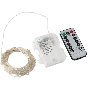 

5M 10M Led Fairy light Battery Operated with Remote Control Timer Wateproof Copper Wire String Light for Bedroom Wedding Dorm
