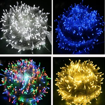 

100-800 LEDs Multi Color 220V Led Curtain string lights Xmas Tree Fairy Light Decorative Holiday Lighting Garden Tree Decoration