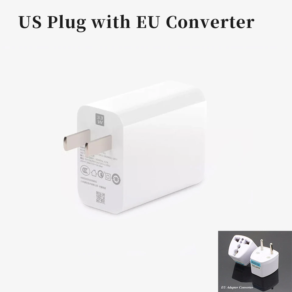 33w Fast Turbo Charge Type C For Xiaomi Phones Charger 33 W Eu For Redmi Note 10 K40 Pro K30 10x Pro 5g Mi 9t Pro Power Adapter mobile phone chargers Chargers