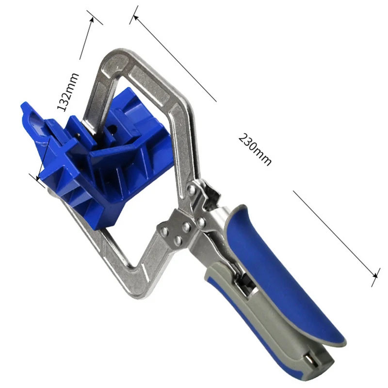 90 градусов под прямым углом деревообрабатывающий зажим Быстрый зажим плоскогубцы рамка для фотографий угловой зажим ручной инструмент t-зажим авто-регулируемый - Цвет: Синий