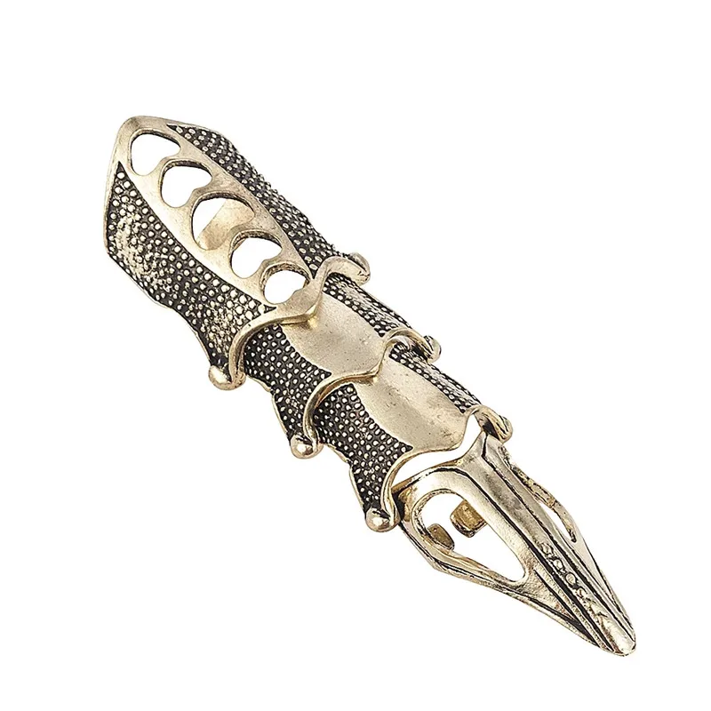 Knuckle Metal Full Finger Rings Unisex Fashion Cool Punk Gothic Rock Cospaly Finger Cot Party Rings Gioielli Per Uomo Donna Ragazza