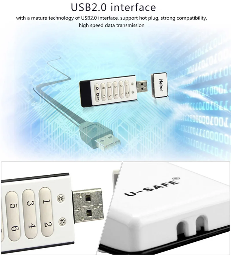 usb флешка Клавиатура Netac с зашифрованным usb-накопителем 16 ГБ 32 ГБ 64 ГБ USB2.0 аппаратный компактный накопитель с шифрованием U618 U-SAFE карта памяти 32 Гб диск флешки