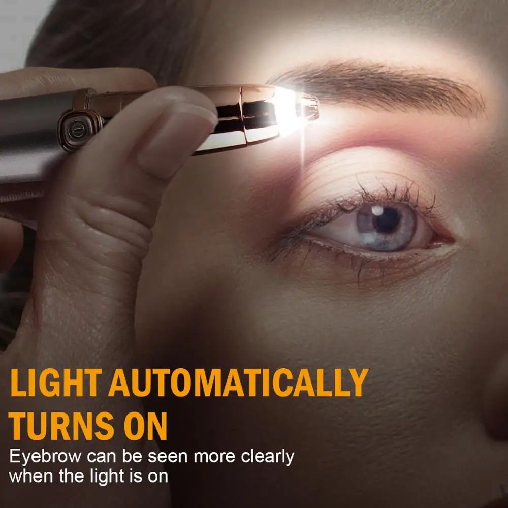 Перезаряжаемый электрический триммер для бровей безболезненный эпилятор мини