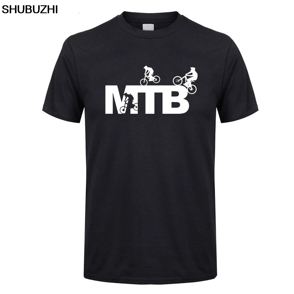Веселые футболки с логотипом MTB Cycle забавные мужские хлопковые коротким рукавом