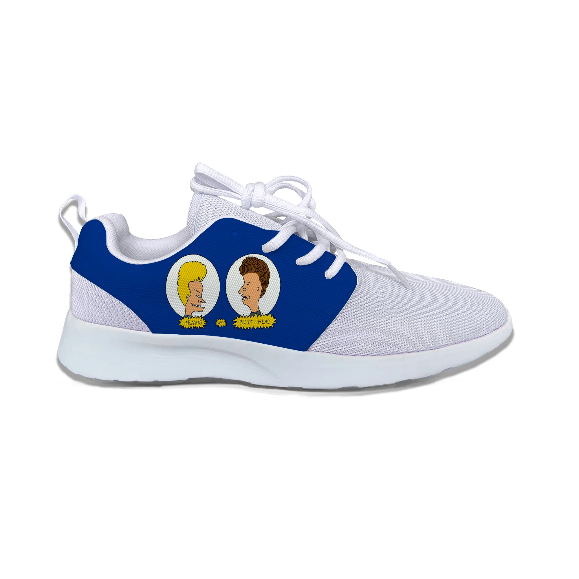 Beavis/кроссовки для мальчиков и девочек с 3D-принтом в виде ягодиц из мультфильма; детские дышащие легкие спортивные кроссовки для бега; повседневная обувь - Цвет: Beavis Butt Head