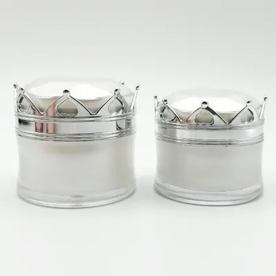 10pcs*5g 10g 15g 20g small mini sample cream jar empty Luxury Sliver Gold Pink Purple round hand/eye cream cosmetic plastic jars
