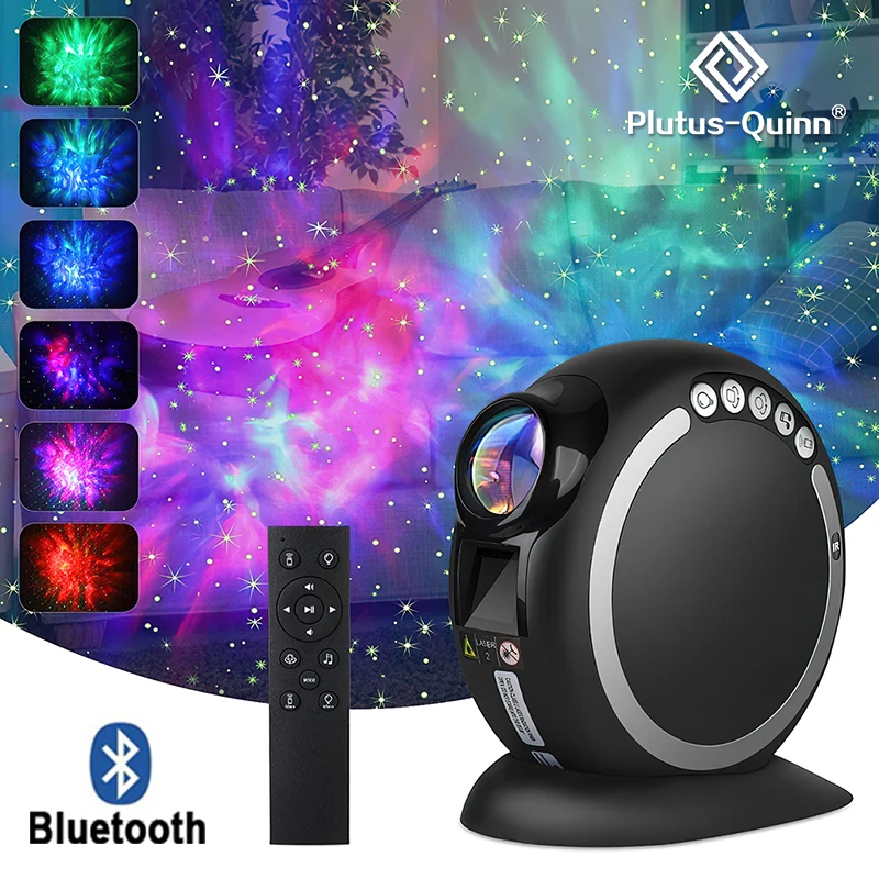 Ночник-проектор звездного неба с Bluetooth вращающийся светильник дистанционным
