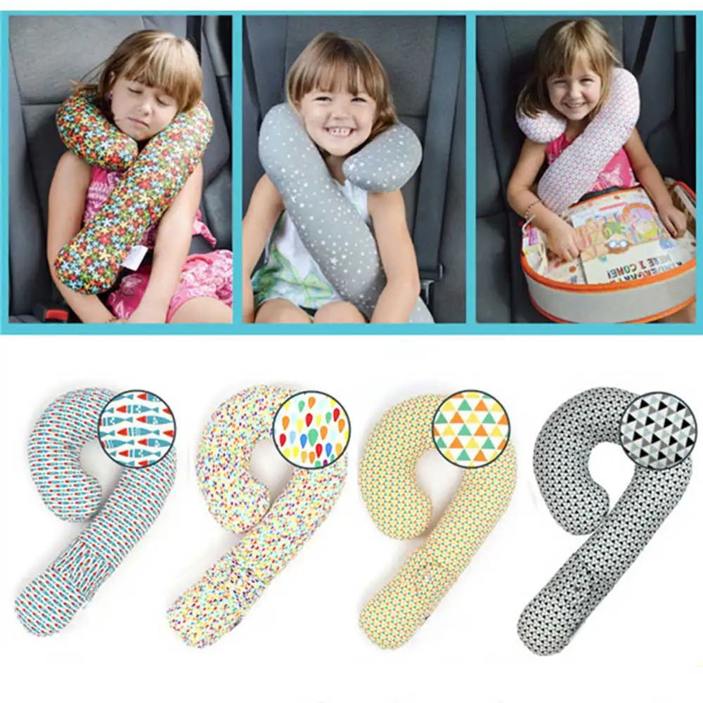 

Baby Car Seat Belts Sleep Pillows U-Shape Stroller Accessories Cotton Neck Hold Spine Shoulder Protection Kids Health Care
