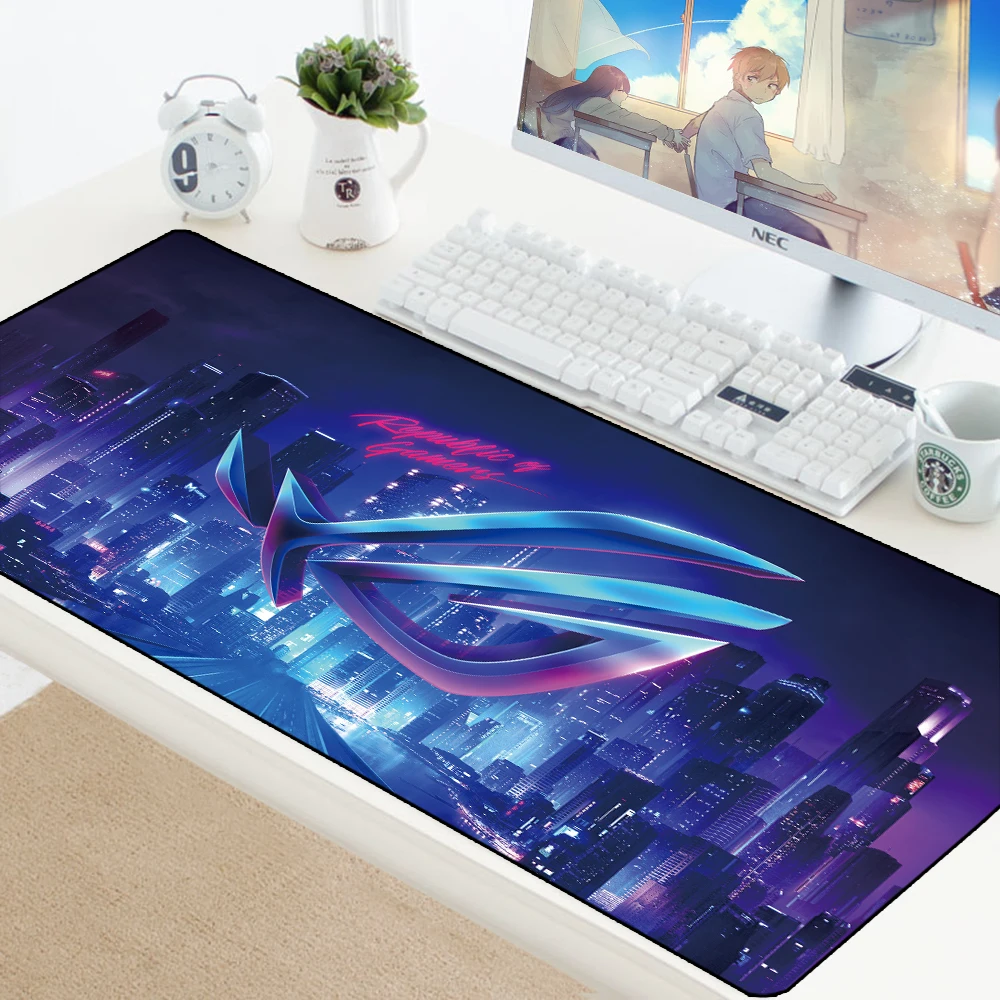 

Large ASUS Mousepad Keyboard Pad Locking Edge Rubber Laptop Notebook Desk Mat Republic Of Gamers Office Mouse Pad For CS GO Game