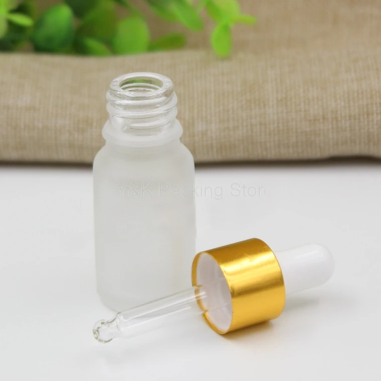 Download 10ml 15ml 30ml 50ml 100ml Frosted Clear Glass Dropper Bottle Empty Essential Oil Vials Bright Gold Collar White Rubber Refillable Bottles Aliexpress PSD Mockup Templates