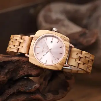 

36mm Diameter Women's Wood Quartz Watch Woman's Luxury Quartz Watch Birthday Gift Anniversary Gift Send wife Give daughter