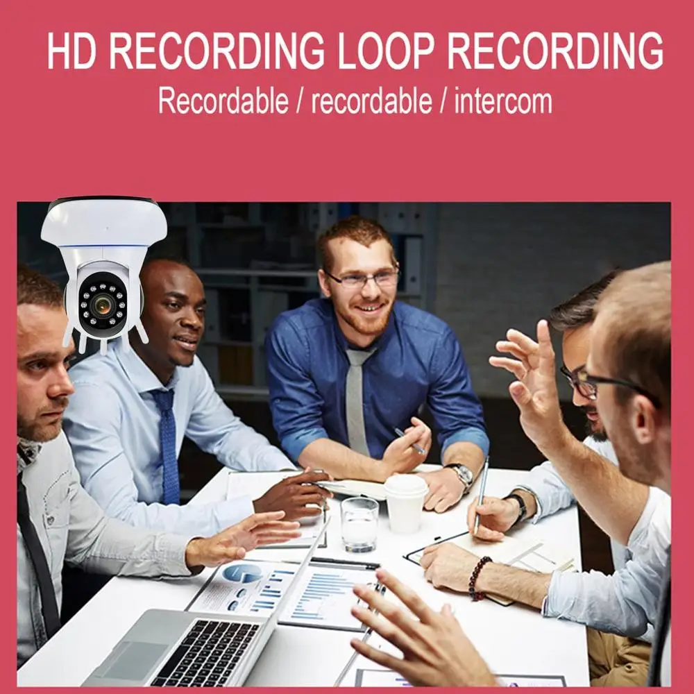 WIFI 720p di Sicurezza IP Pan Tilt Macchina Fotografica Senza Fili IR 360 gradi con 5 Antenne 110 V