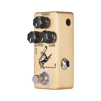 

Muslady Golden Horse Guitar Effect Pedal Overdrive Guitar Pedal Full Metal Shell True Bypass Guitar Parts & Accessories