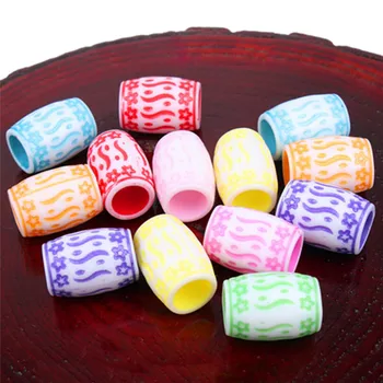 

10Pcs/Lot 1*1.7cm Multi Coloured Hair Braid Dread Dreadlock Beads Cuffs Clips