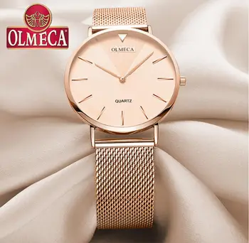 

OLMECA Women Watches Top Luxury Brand Watch Water Resistant Quartz Watches Mesh Band Watches Reloj Mujer Gift Relogio Feminino