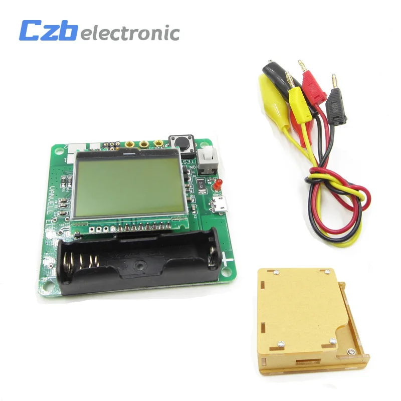 Индуктор-конденсатор ESR метр DIY MG328 Многофункциональный Транзистор тестер ЖК-дисплей Панель модуль с кабелем акриловый корпус Чехол