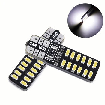 

20pcs Car Led T10 Car Turn Signal Lights 3014 24SMD 168 194 W5W Canbus 12V White Auto Accessories