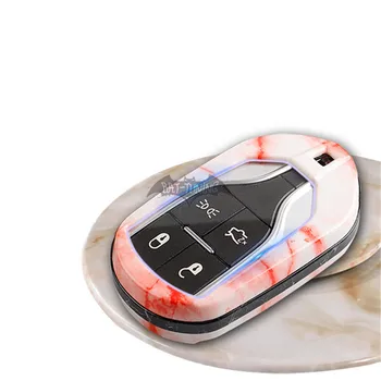 

1X Marbling ABS Key Case For MASERATl Ghibli Quattroporte Levante Scratch Proof Keychain Full Protection Keyfob Keycase