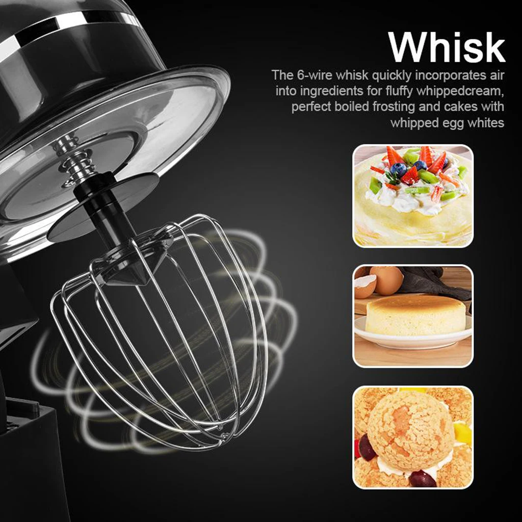 5L Kitchen Electric Stand Mixer Cake Dough Makers Tilt-Head Blender Baking Whipping Set 1500W 220V EU Plug