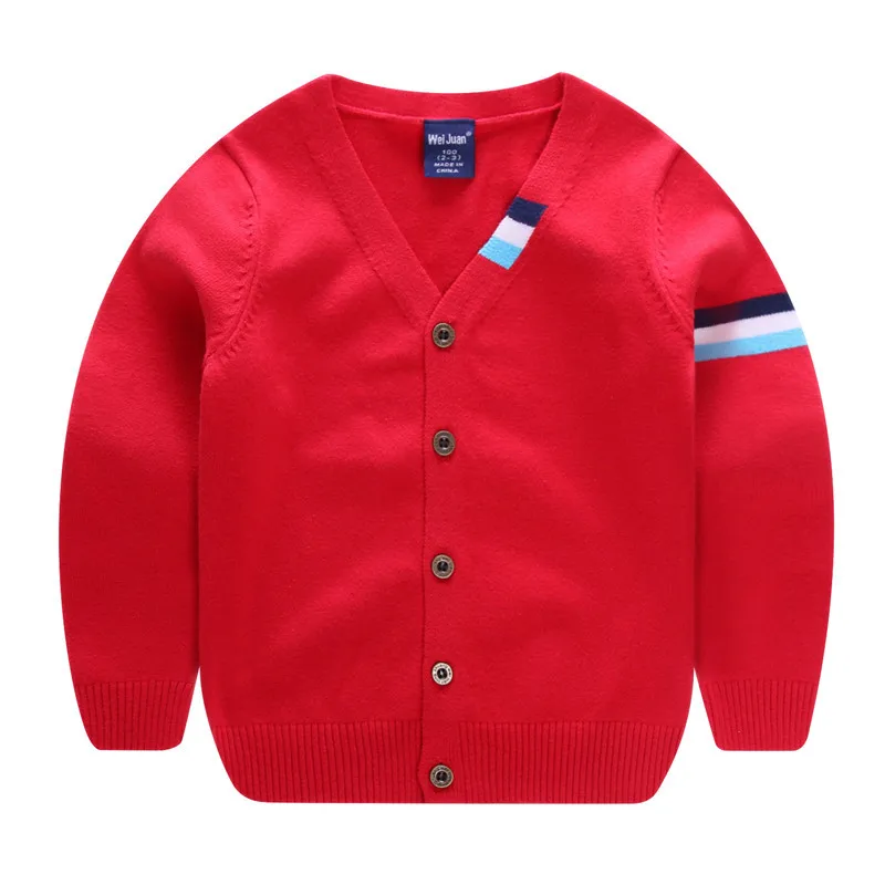 

Autumn Baby Boys Sweater V-Neck Jumper Long Sleeve Cotton Cardigan Children Clothes England Style Kids Sweater Coat Toddler Boys