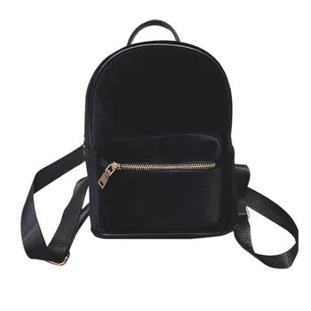 

Fashion Simple Backpack Soft Velvet Backpack Women Small Travel Backpack
