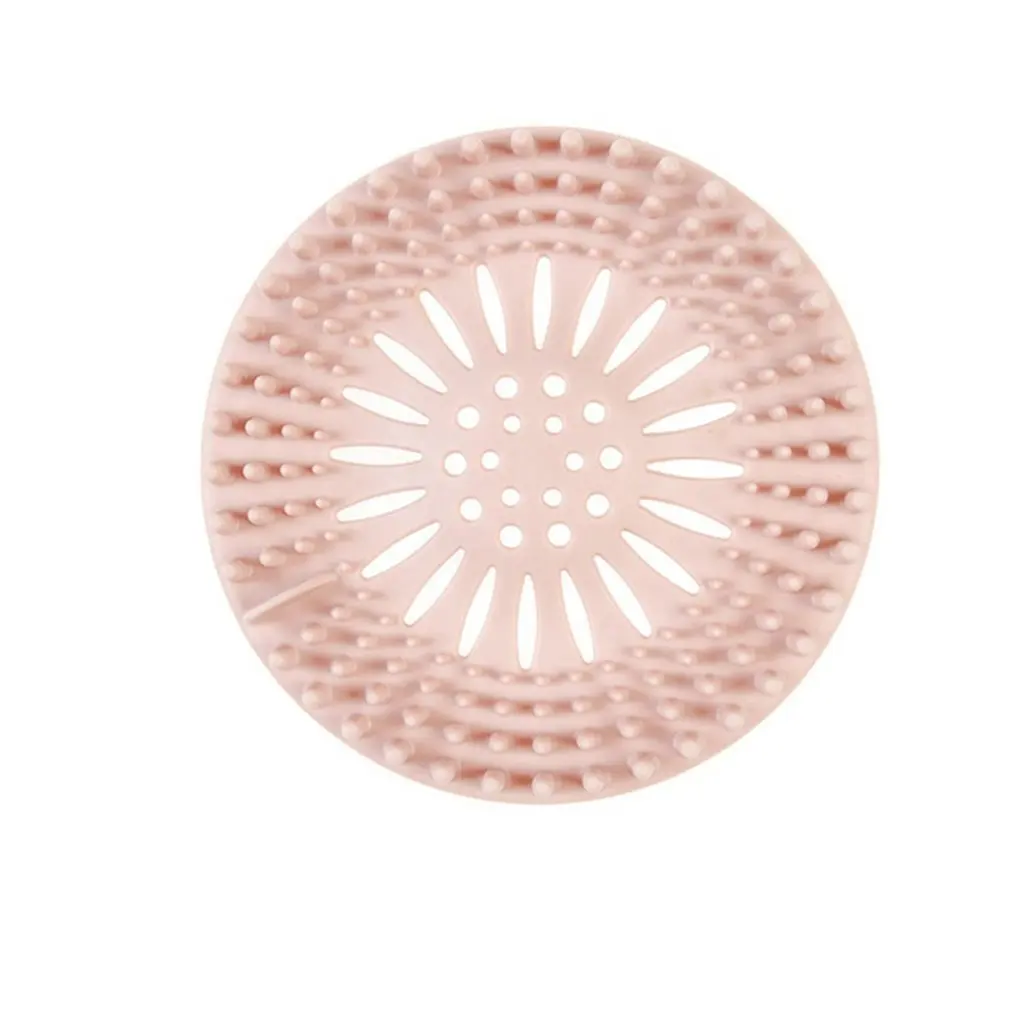 Круглый Слив для пола коврик Крышка Заглушка фильтр для воды душ слив крышки Раковина фильтр для волос пробка для ванной кухни - Цвет: Розовый