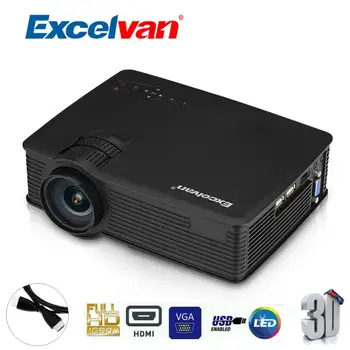

Excelvan LED Mini projector EHD09 800x480 support Full HD video beamer for Home Cinema 1200lumen movie projector Media Player