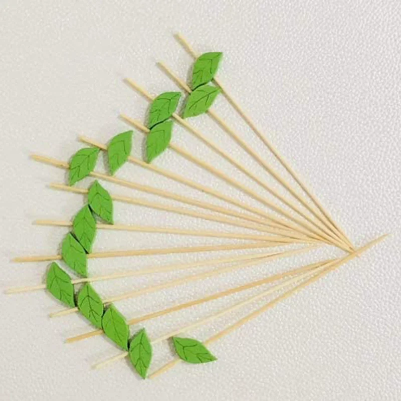 

100Pcs Cocktail Sticks Toothpicks Party Supplies Frill Finger Food Fruits Sandwich Nibbles Kitchen Tools Accessories