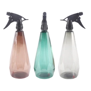 

600ml Geometric Design Empty Spray Bottle Plastic Watering The Flowers Water Spray For Salon Plants Sprayers Candy Color Hot
