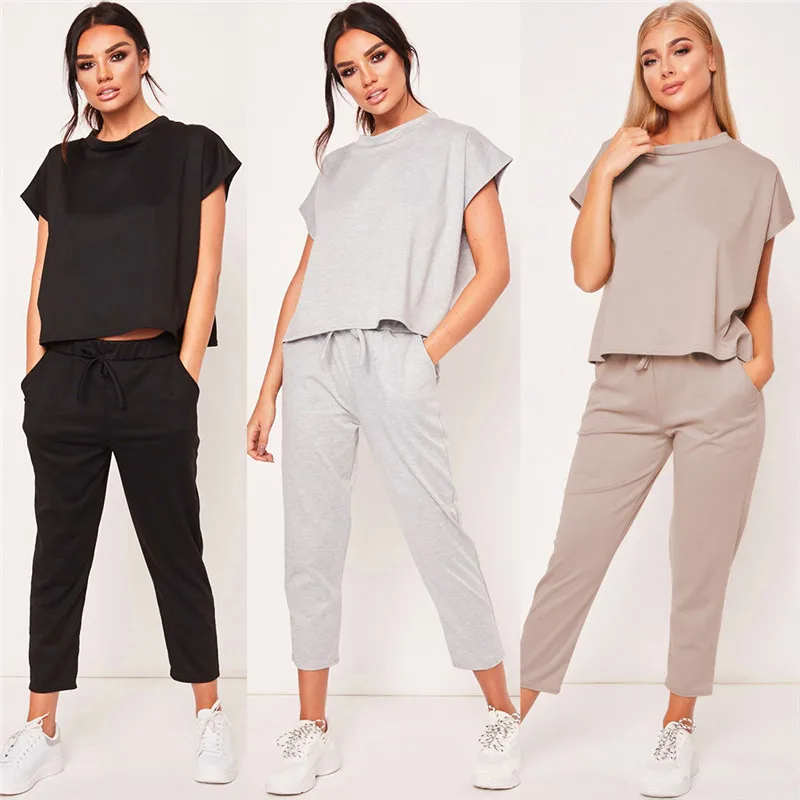Women Tracksuits Set Fitness Short 
