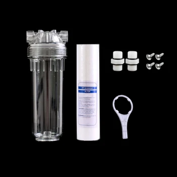 

1 PC 1/2", 1/4" BSP Port 300x114mm PET Filter Bottle Shell For 10" Water Pre Filter Core