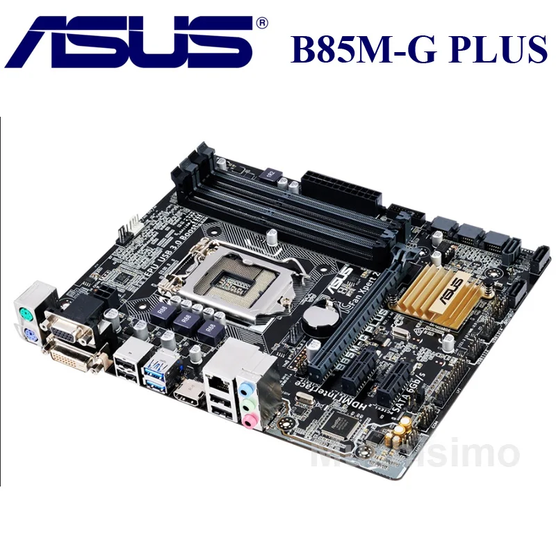 LGA 1150 Asus B85M-G PLUS Intel B85 оригинальная материнская плата для настольных ПК LGA 1150 Core i7 i5 i3 DDR3 32G B85M-G PLUS