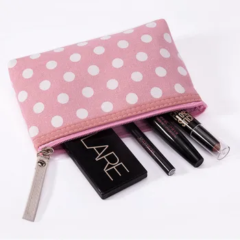 

Women Dot Travel Cosmetic Bag Makeup Zipper Bag Package Female Zipper Toiletry Make Up Bags Purse Travel Beauty Organizer @C13