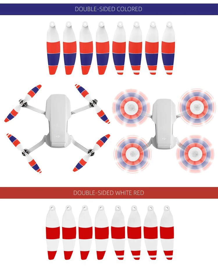 8 шт. Mavic мини-пропеллер набор тише полета и мощная тяга для DJI Mavic мини-пропеллер s неоригинальный