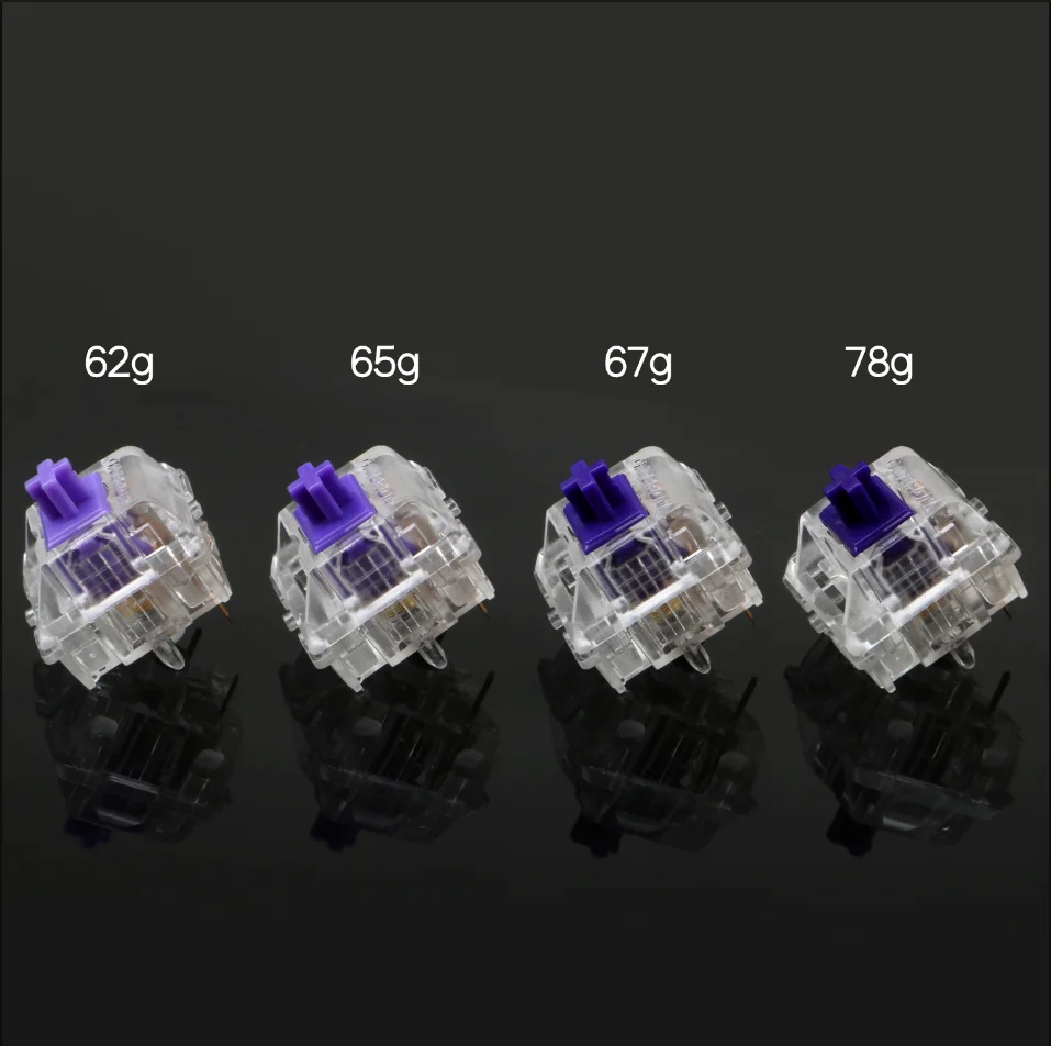 Zealio переключатели (тактильные) V2 фиолетовый пользовательский 62g 65g 67g 78g