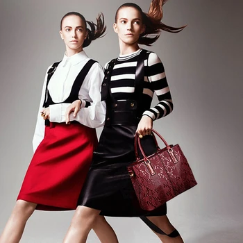 

Women Bag Female Leather Handbags And Purses Ladies Big Crossbody Bags For Women Shoulder Bags Hand Sac A Main Femme Tote(Red)