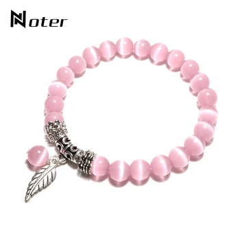 Noter 2020 Fashion DIY Women Bracelet Jewelry Real Natural Moonstone Braslet 6 Styles Pendant Braclet Piedra Lunar Brazalete