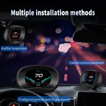 Auto Elektronische Spannung Alarm P20 OBD 2 II GPS Auto HUD GPS Navigation Tacho Auto Überdrehzahl Alarm System
