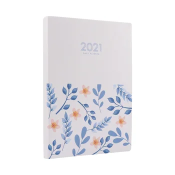

1Pc Planning Notebook 2021 Schedule Book Flower Pattern Calendar Notebook
