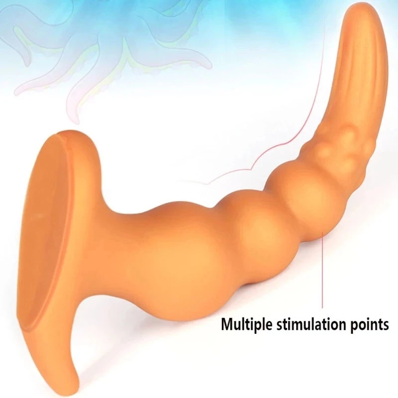 Dildo anale in silicone lungo e massaggiatore prostatico anale_voghion.com