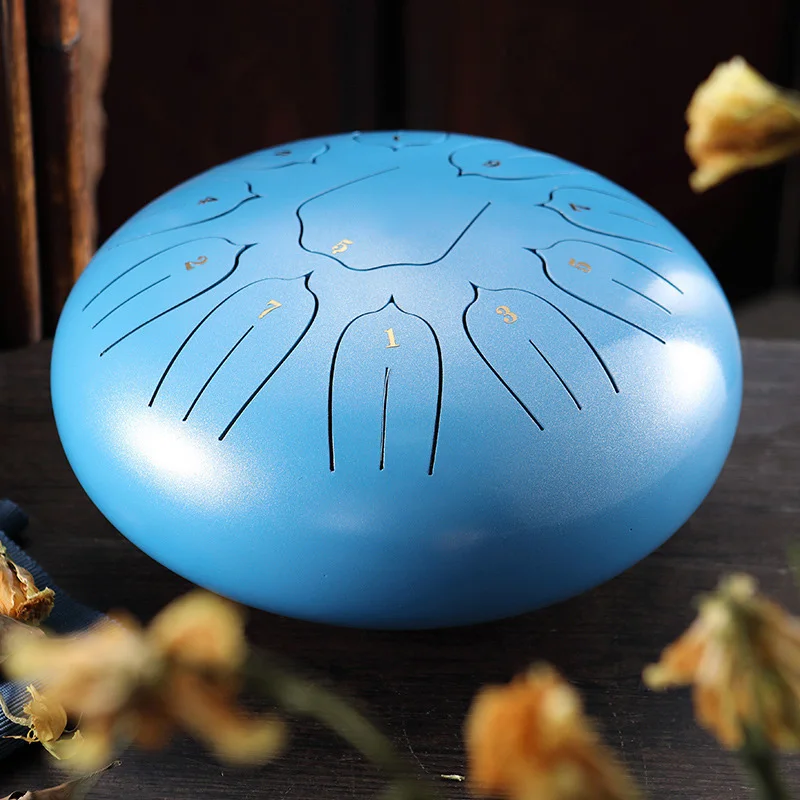 6in 8 тон Сталь язык барабан C Ключ ударный инструмент Handpan барабана с молотки FK88 - Цвет: Lake blue