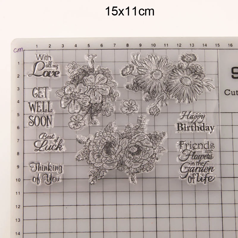 Friends Flower Clear Stamps 02