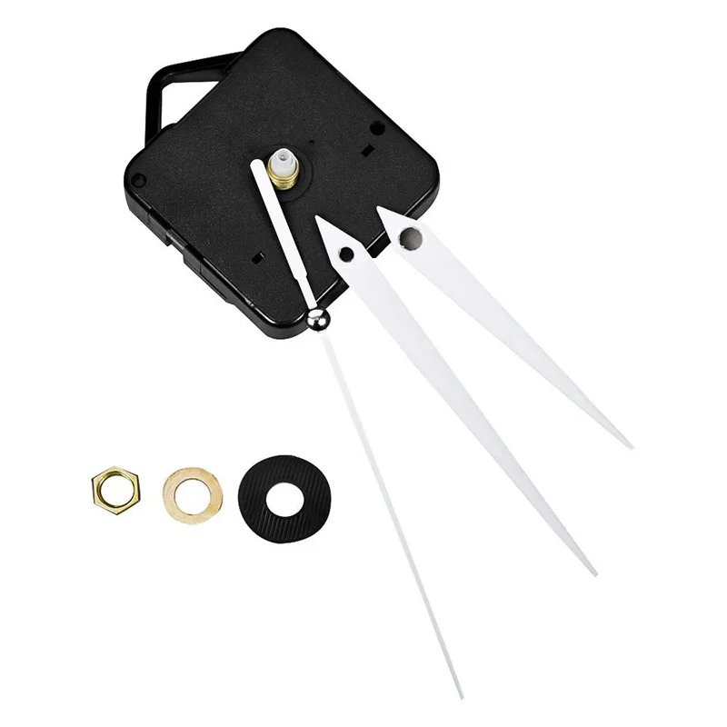 

1 Set Silent large wall Quartz Clock Movement Mechanism Black & Red Hands Repair Tool Parts Kit DIY Set With Hook Drop Shipping