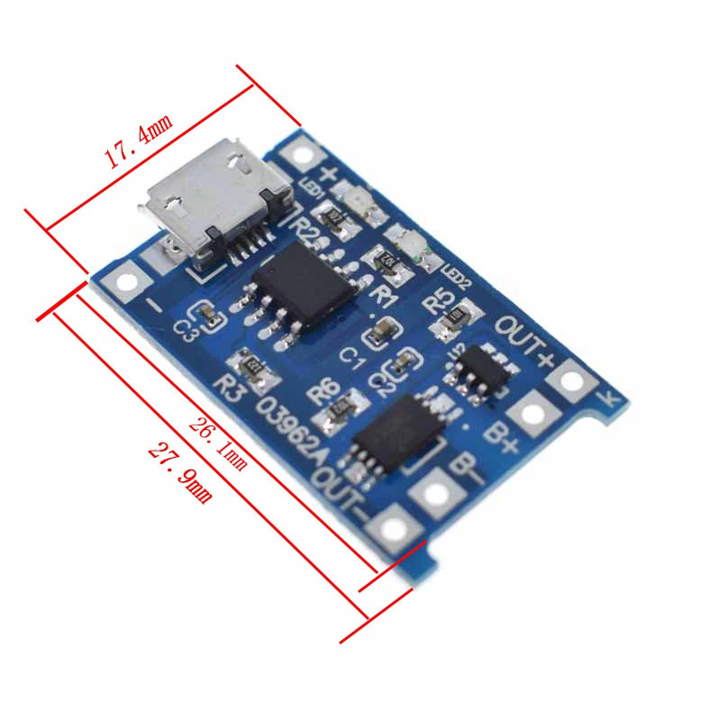 Зарядная плата TP4056 18650 1 шт. 5 В А Micro USB type c литиевая батарея модуль зарядного