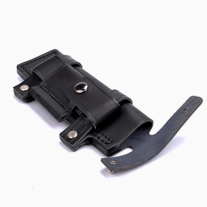 Straight Man-made Leather Knife Sheaths Survival Belt Sheath Scabbard Suit 6 Inches Fixed Knife For Hiking Climbing