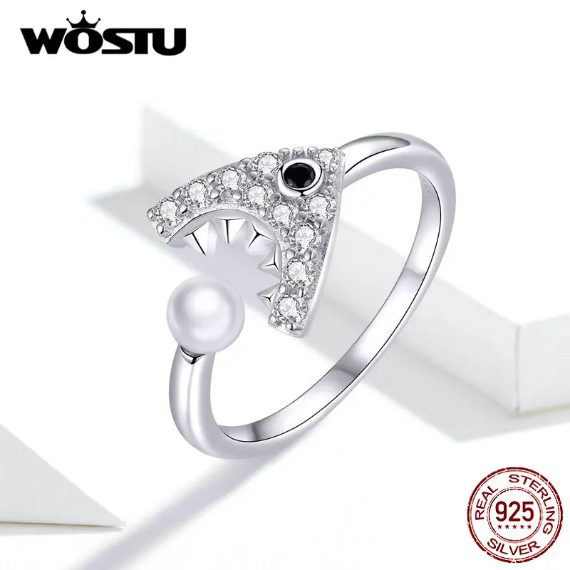 Женское Обручальное Кольцо WOSTU регулируемое Открытое кольцо из настоящего