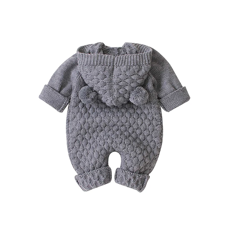 Детская одежда осень трикотажная повседневная одежда для маленьких девочек спортивный костюм комбинезон с капюшоном для новорожденных одежда с длинными рукавами для маленьких мальчиков