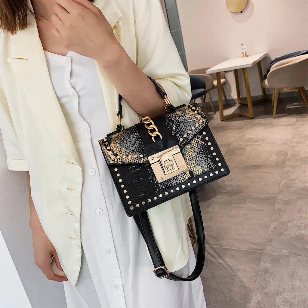 

Female Crossbody Tote Bags Women 2019 Quality Leather Luxury Handbags Designer Ladies Serpentine Shoulder Messenger Bag #L10