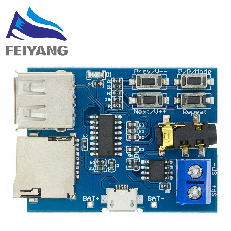 1 шт. TF карта U диск родительский MP3 модуль стандартный аудиоплеер|amplifier module|audio